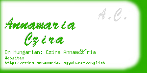 annamaria czira business card